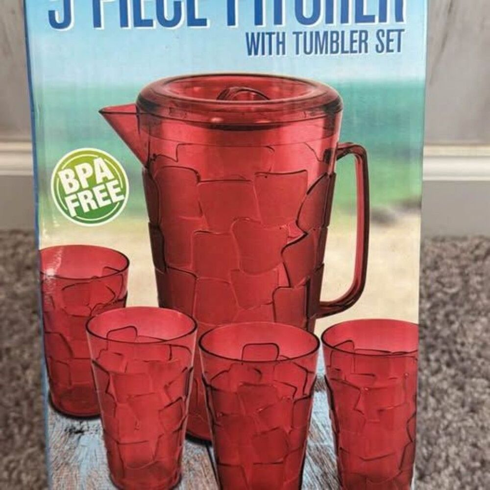 Brand new HiDR8 5 piece Pitcher with tumbler set